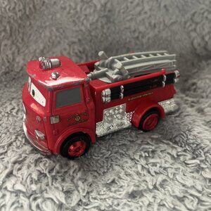 Disney Pixar Cars RED Radiator Springs Fire Engine Truck Mattel Plastic V2846